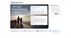 Desktop Screenshot of mydeferralselect.com